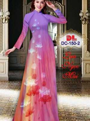 Vải Áo Dài Hoa In 3D AD DC150 11